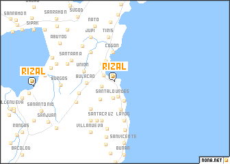 map of Rizal