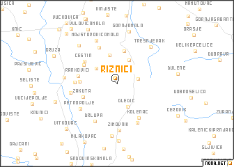 map of Riznići