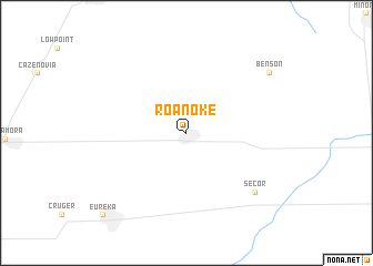 map of Roanoke