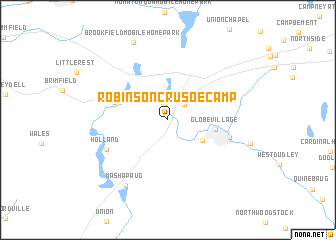 map of Robinson Crusoe Camp