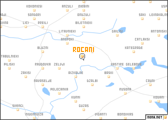map of Ročāni