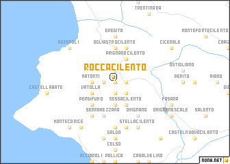 map of Rocca Cilento