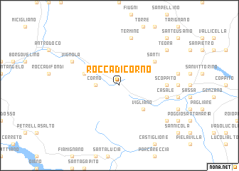 map of Rocca di Corno