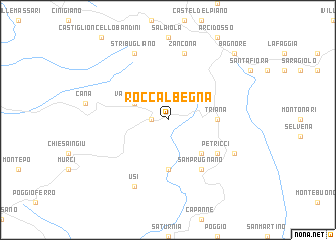 map of Roccalbegna