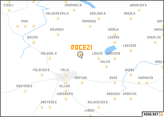 map of Roceži