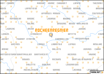 map of Roche-en-Régnier