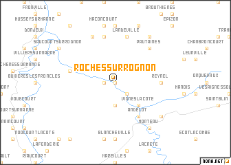 map of Roches-sur-Rognon