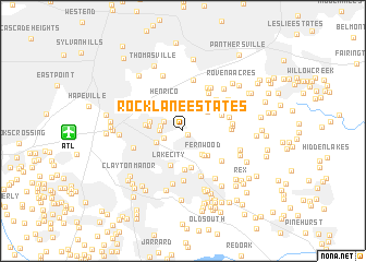 map of Rocklane Estates