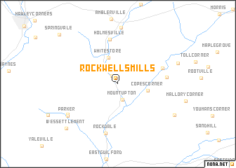 map of Rockwells Mills