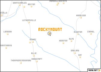 map of Rocky Mount