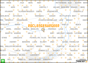 map of Roclenge-sur-Geer