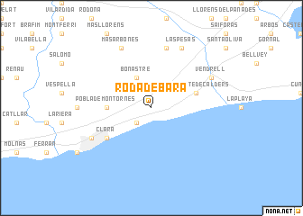 map of Roda de Bará