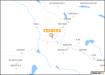 map of Rødberg