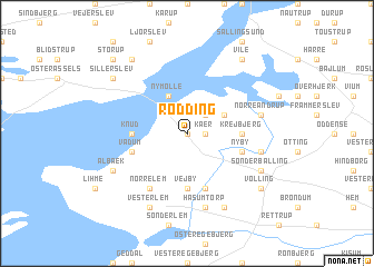 map of Rødding