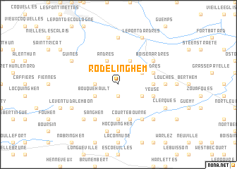 map of Rodelinghem