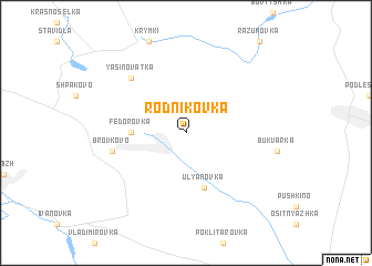 map of Rodnikovka