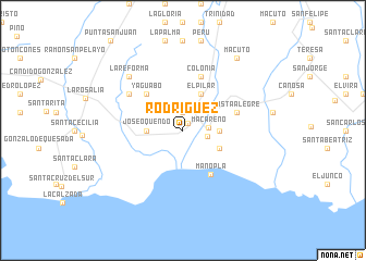 map of Rodríguez