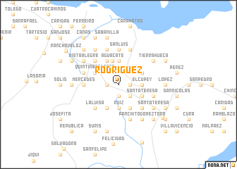 map of Rodríguez