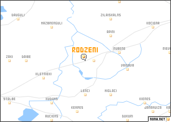 map of Rodzēni