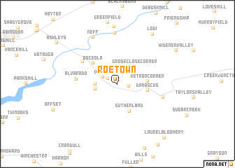 map of Roetown