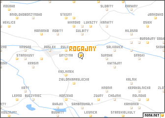 map of Rogajny