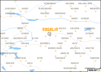 map of Rogalin
