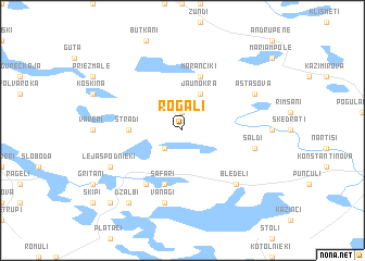 map of Rogaļi