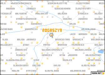 map of Rogaszyn