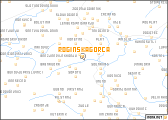 map of Roginska Gorca