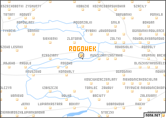 map of Rogówek