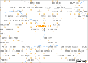 map of Rogowice