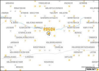 map of Rogów