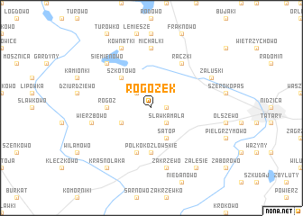 map of Rogóżek