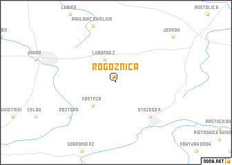 map of Rogoźnica