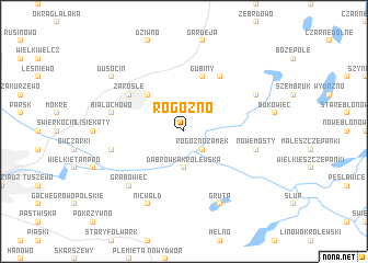 map of Rogóźno