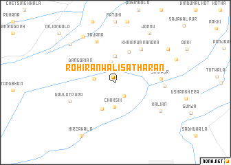 map of Rohirānwāli Sathārān