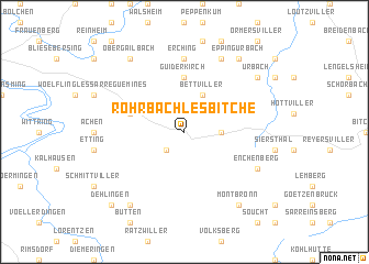 map of Rohrbach-lès-Bitche