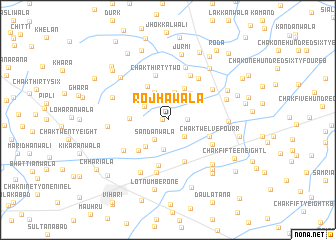map of Rojhāwāla