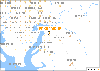 map of Rokandīpur