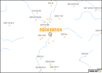 map of Rokhsaneh