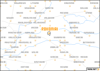 map of Rokoniai
