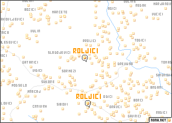 map of Roljići