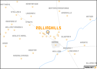 map of Rolling Hills