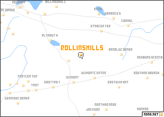 map of Rollins Mills