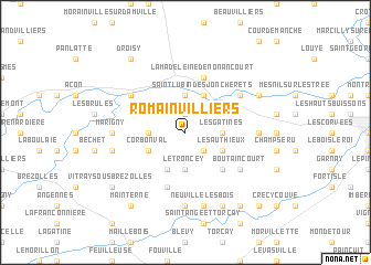 map of Romainvilliers