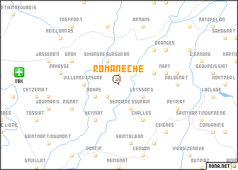 map of Romanèche