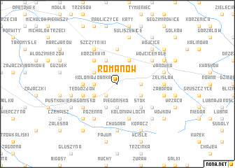 map of Romanów