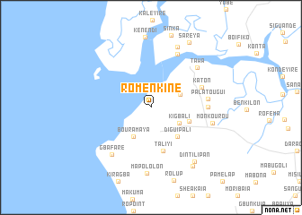 map of Romenkiné