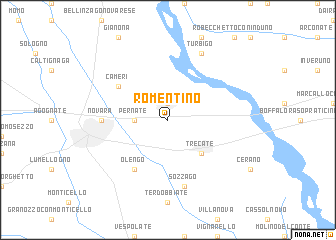 map of Romentino