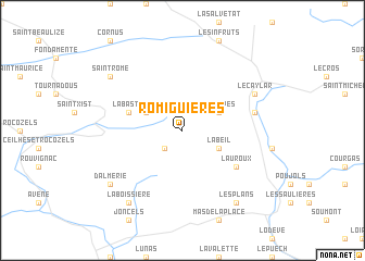 map of Romiguières